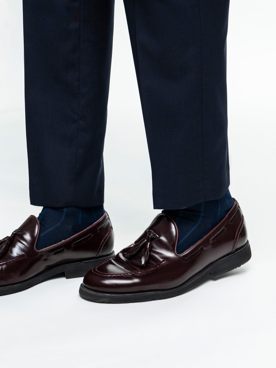 Pantaloni Barbati Bleumarin Cu Talie Inalta Din Lana BMan0002 (5)