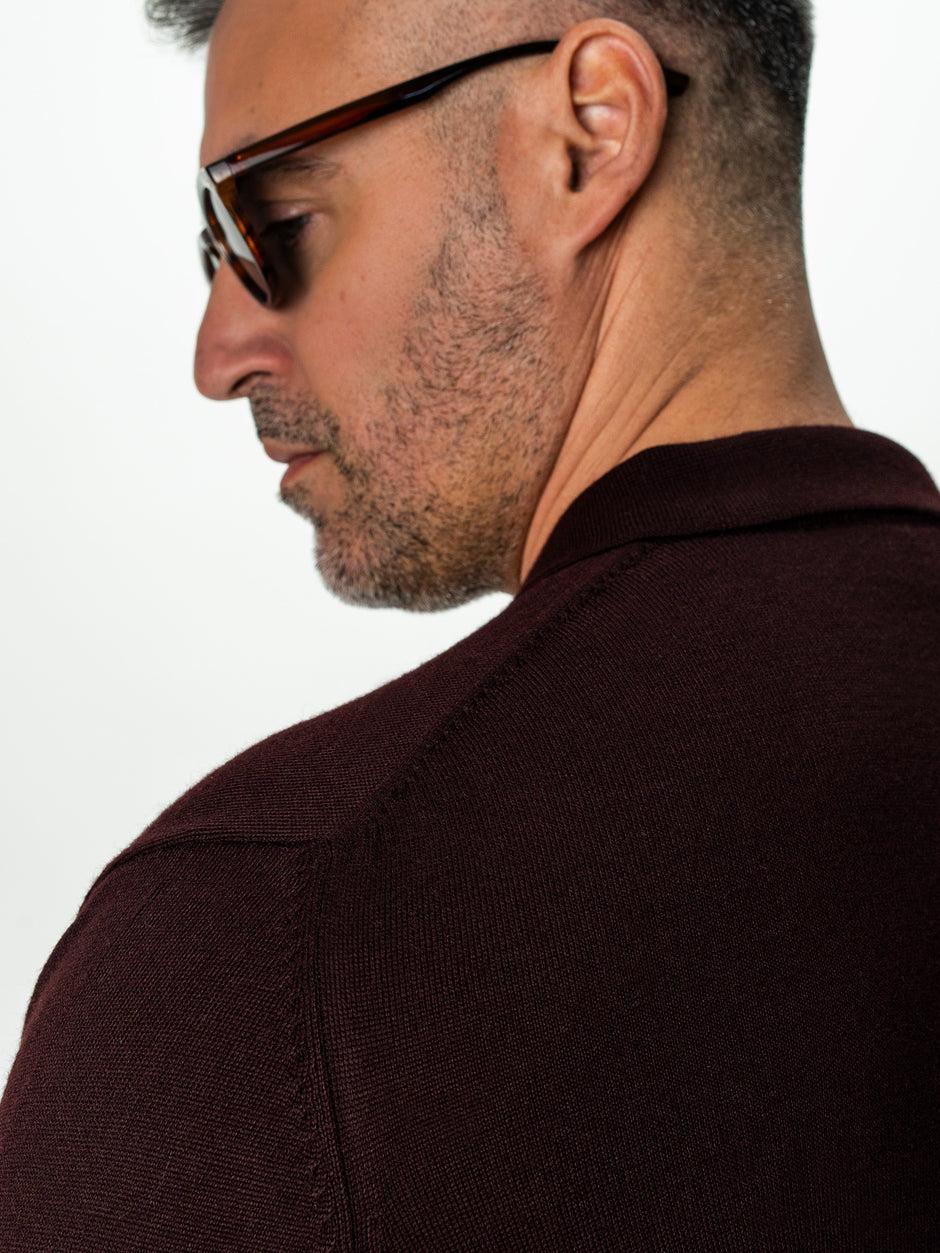 Pulover Barbati Bordo Polo Din Lana Merinos BMan0051 (8)