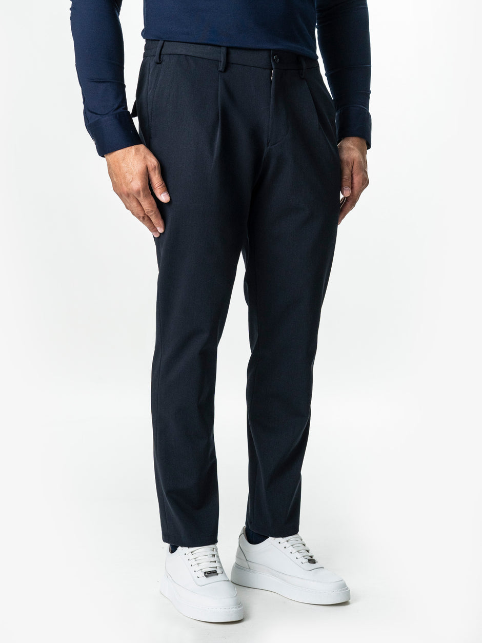 Pantaloni Barbati Casual Bleumarin Din Lana BMan0101 (4)