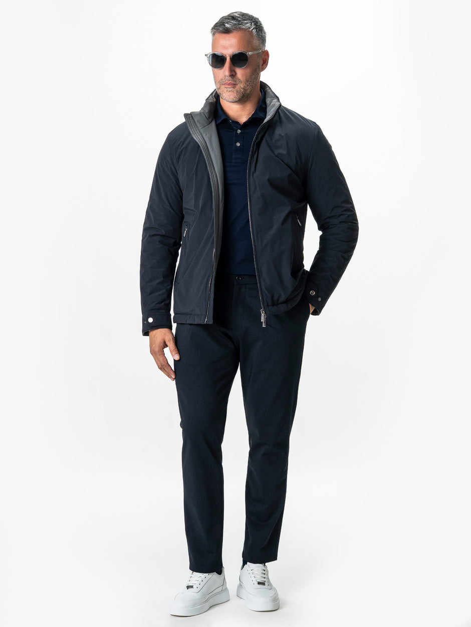 Pantaloni Barbati Casual Bleumarin Din Lana BMan0101 (2)
