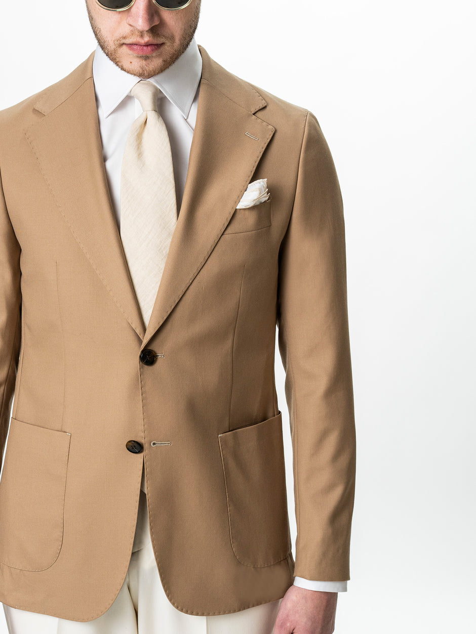 Sacou Barbati Bej Lana Vitale Barberis Super120's BMan0054 (9)