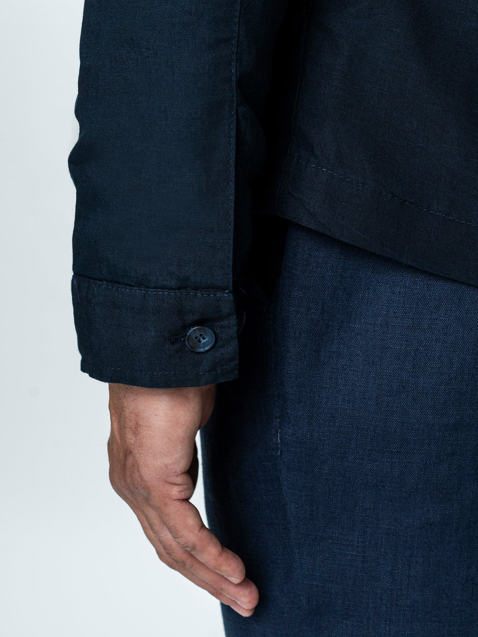 Camasa Barbati Tip Jacheta Overshirt Bleumarin De Primavara BMan0066 (9)