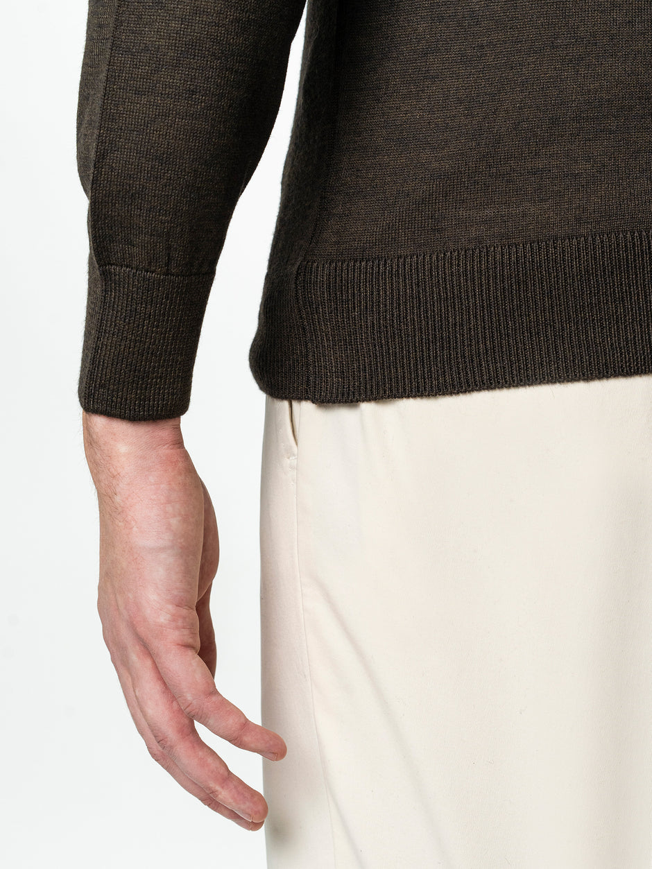 Pulover Cu Fermoar Office Barbati Maro Lana Merino Falco BMan0003 (7)