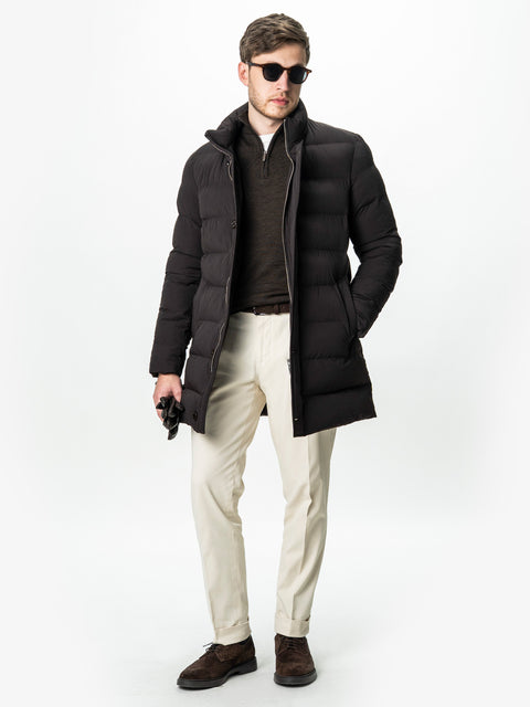 Pulover Cu Fermoar Office Barbati Maro Lana Merino Falco BMan0003
