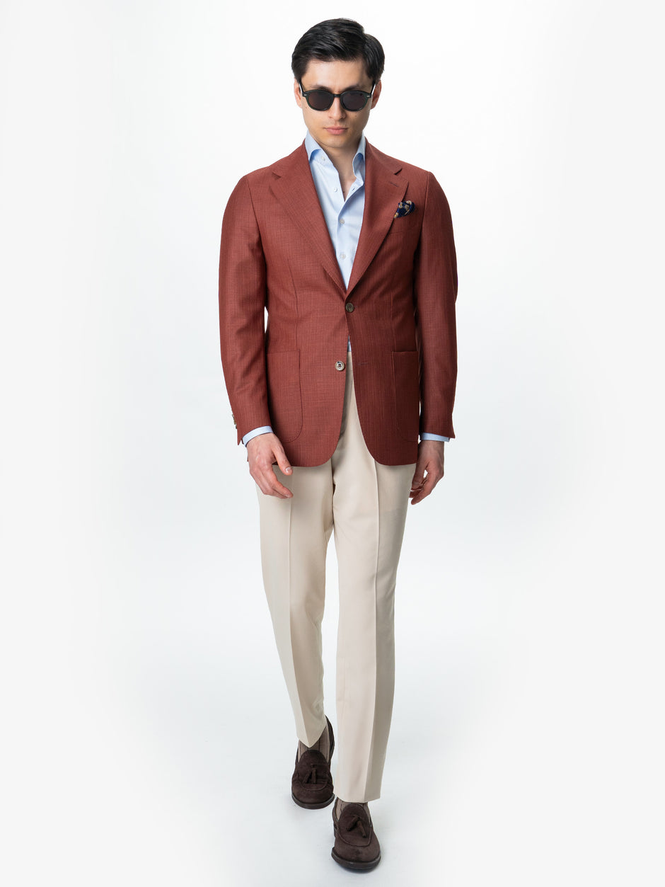 Sacou Barbati Caramiziu Smart Casual Din Lana BMan0074 (6)