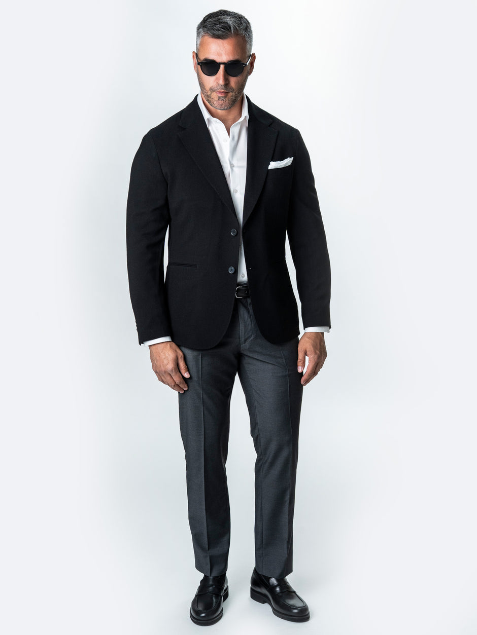 Sacou Negru Barbati Lana Vitale Barberis Super 110'S BMan0042 (5)