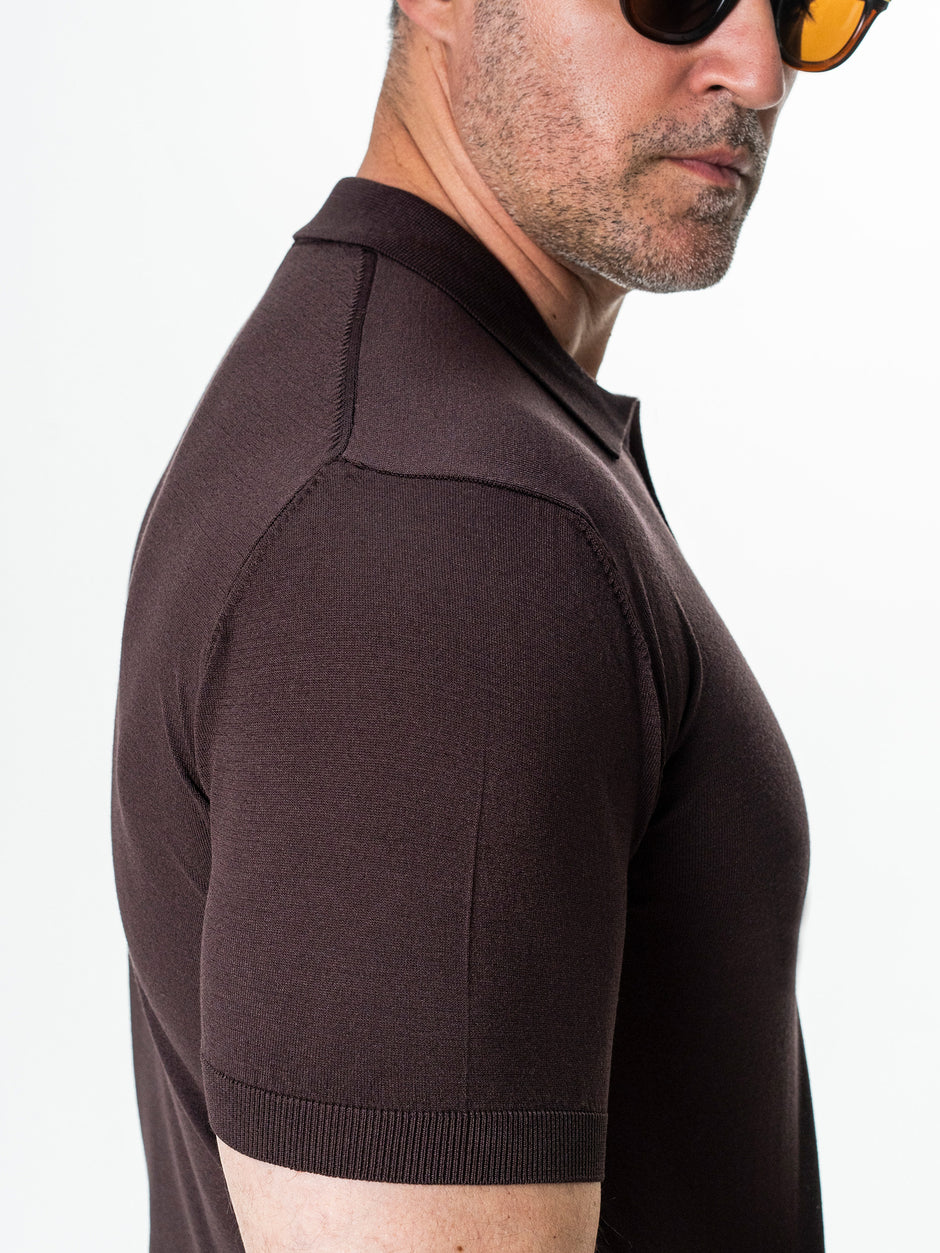 Tricou Polo Barbati Maro Cafeniu Rayon BMan0100 (5)