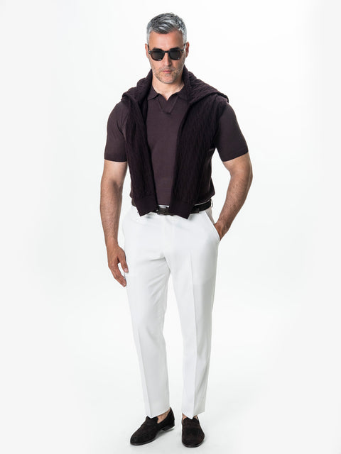 Tricou Polo Barbati Maro Cafeniu Rayon BMan0100