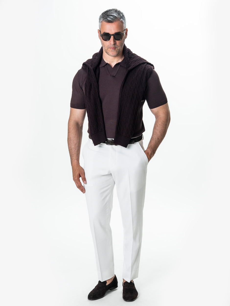 Tricou Polo Barbati Maro Cafeniu Rayon BMan0100 (1)