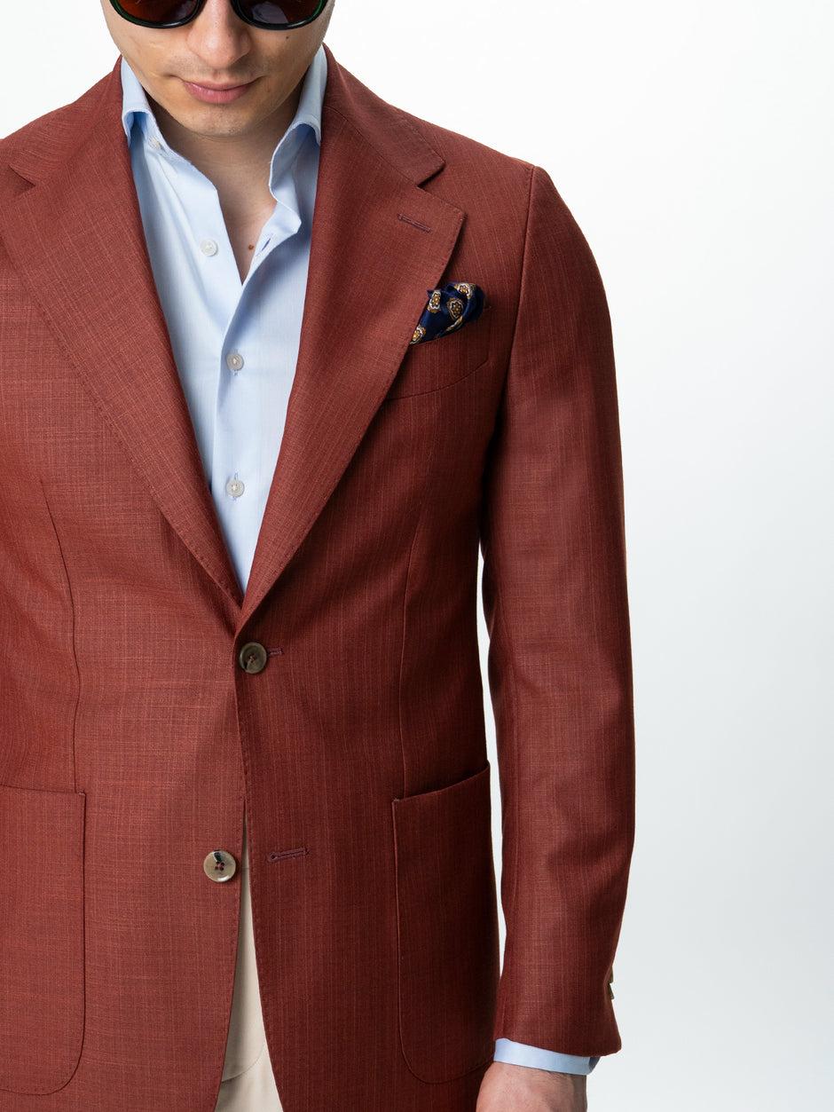 Sacou Barbati Caramiziu Smart Casual Din Lana BMan0074 (7)