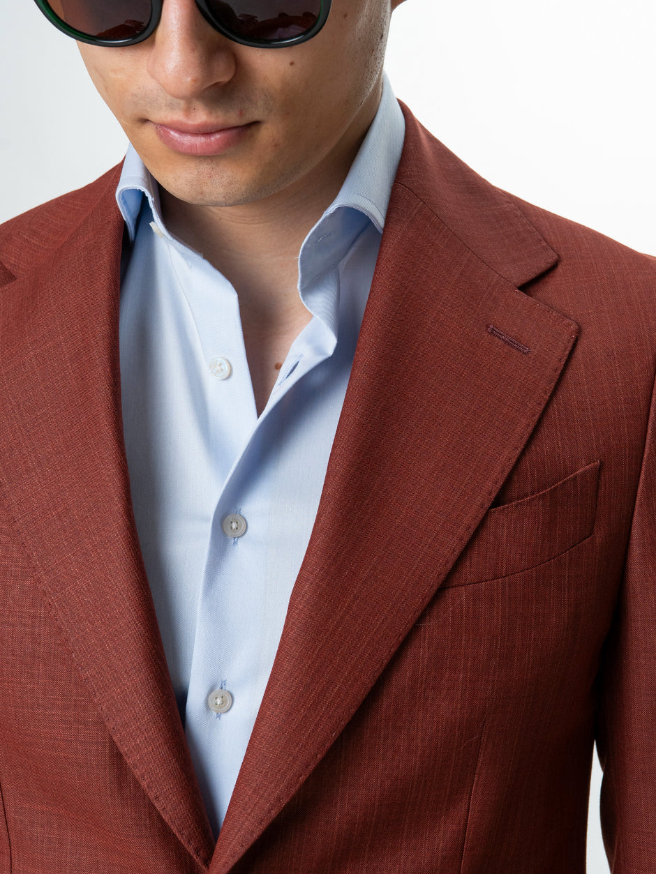 Sacou Barbati Caramiziu Smart Casual Din Lana BMan0074 (3)