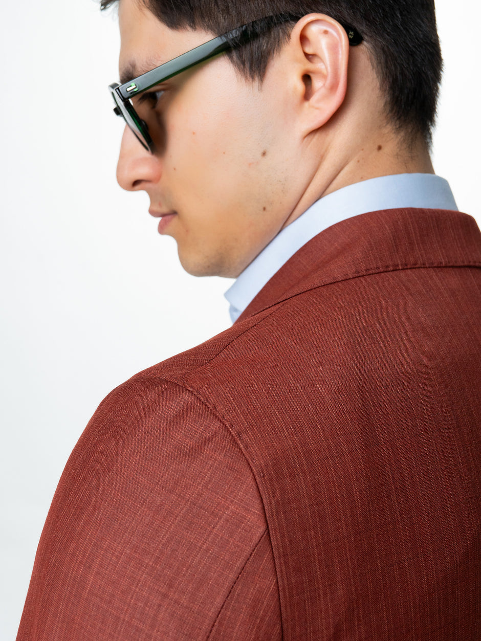 Sacou Barbati Caramiziu Smart Casual Din Lana BMan0074 (8)