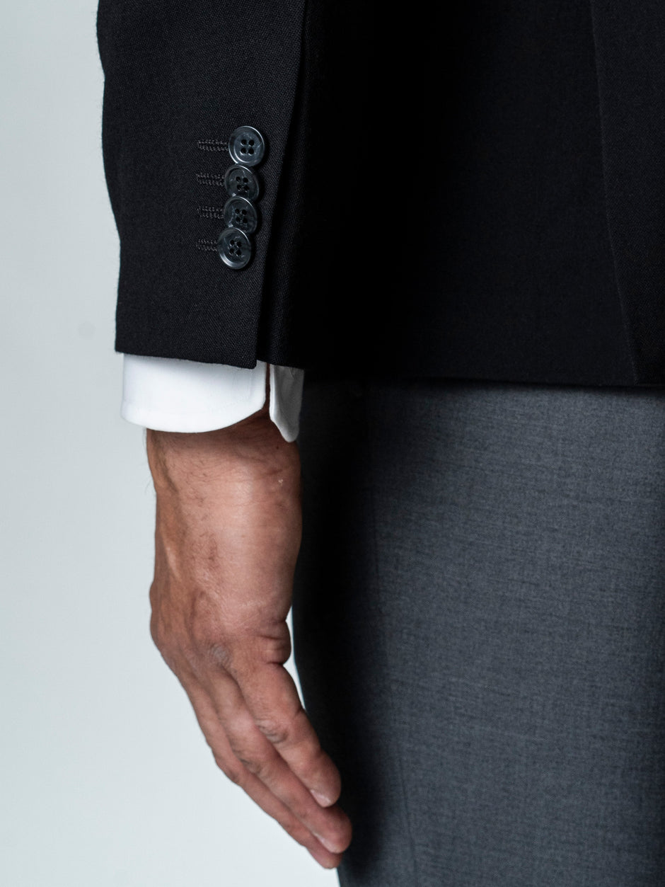 Sacou Negru Barbati Lana Vitale Barberis Super 110'S BMan0042 (9)