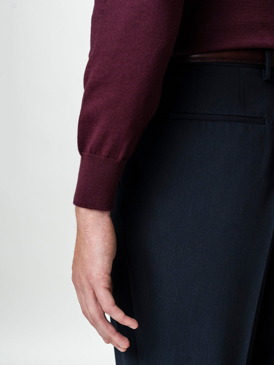 Pulover Rosu Inchis Tip Helanca Bărbați  Bumbac Premium Levent Cottone BMan0007 (7)