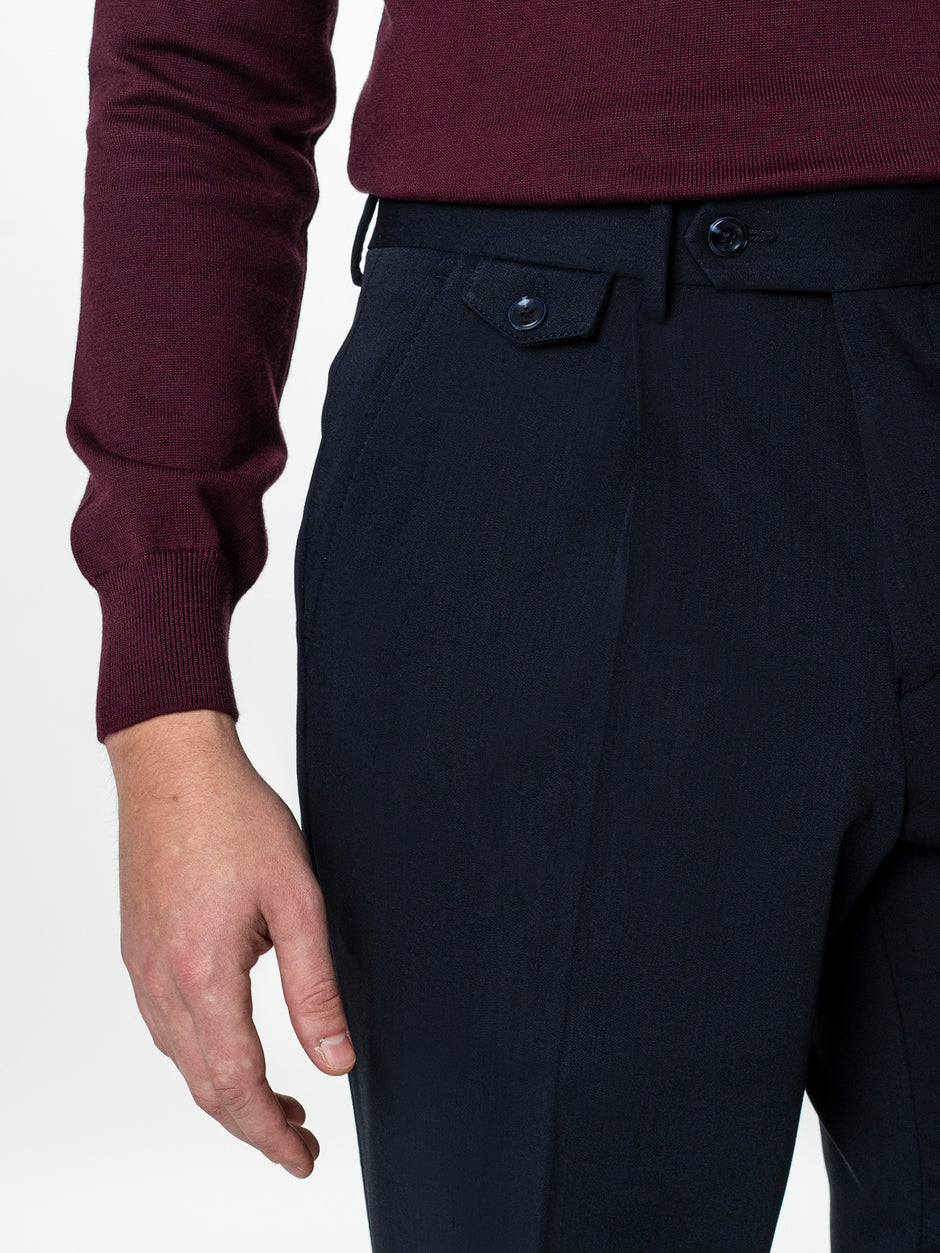 Pantaloni Eleganti Barbati Indigo Din Lana Pentru Toamna BMan0103 (3)