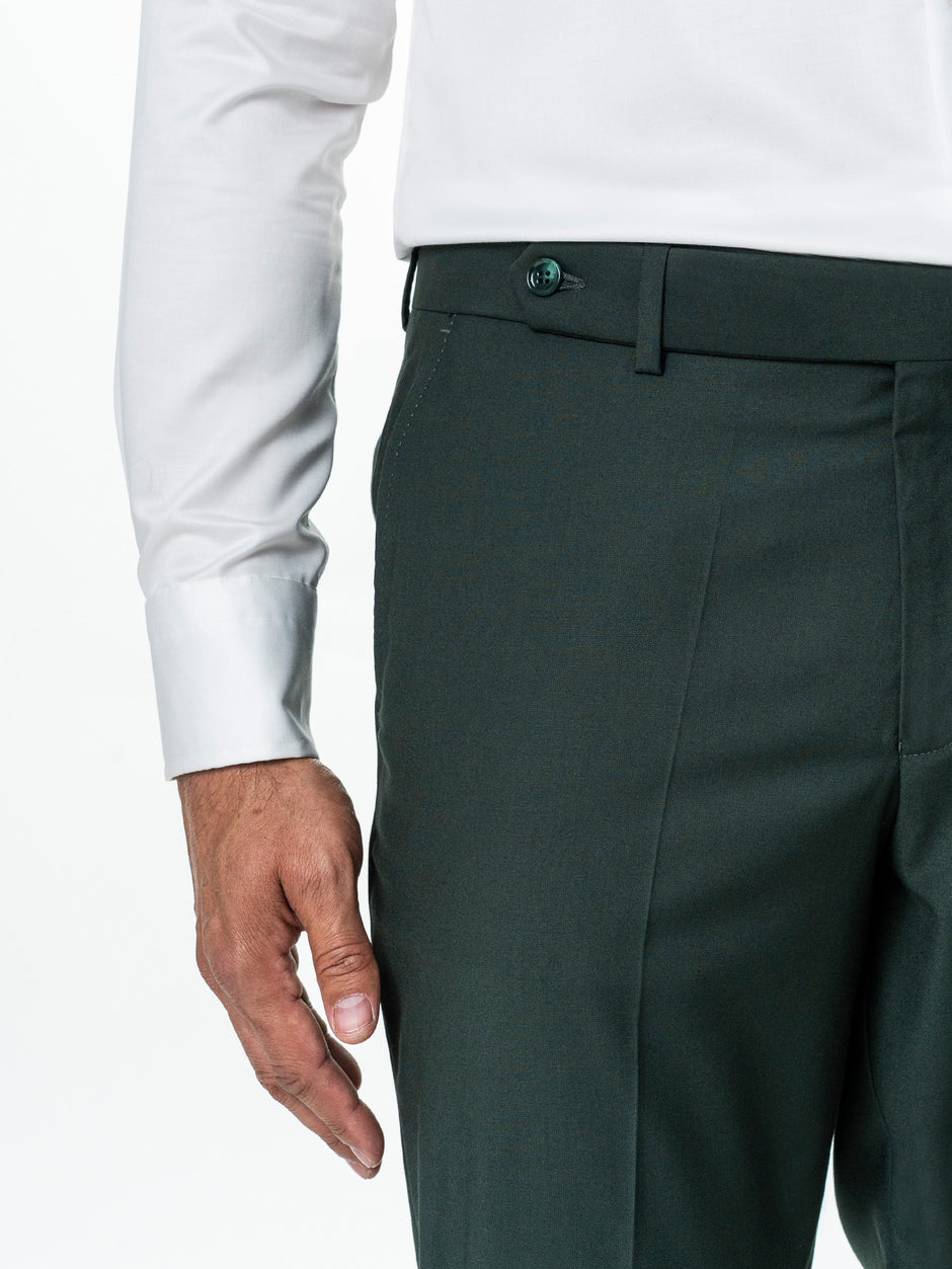 Pantaloni Verzi Eleganți Barbati Stofa Vara Pentru Eveniment Formal BMan700 (5)