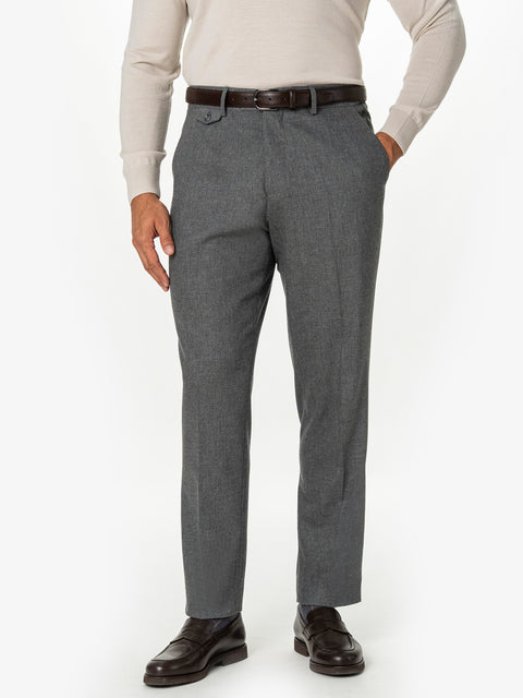 Pantaloni Eleganti Barbati Gri din Lana BMan0111