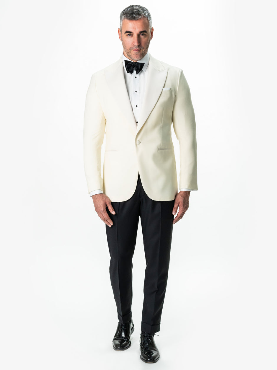 Tinuta Mire Ceremonie & Gala Smoking Crem Unt 100% Lana Vitale Barberis Bman009 (1)
