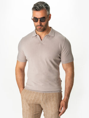 Tricou Premium Bărbați Polo Modern Crem De Vară  Bumbac Natural BMan286