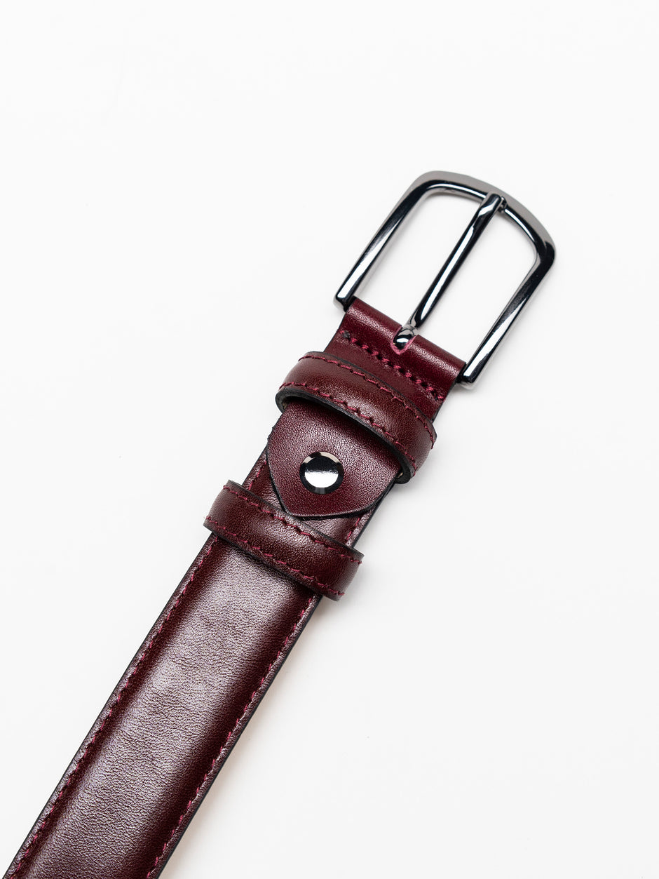 Curea Barbati Bordo Eleganta Din Piele Naturala De Vitel BMan116 (2)