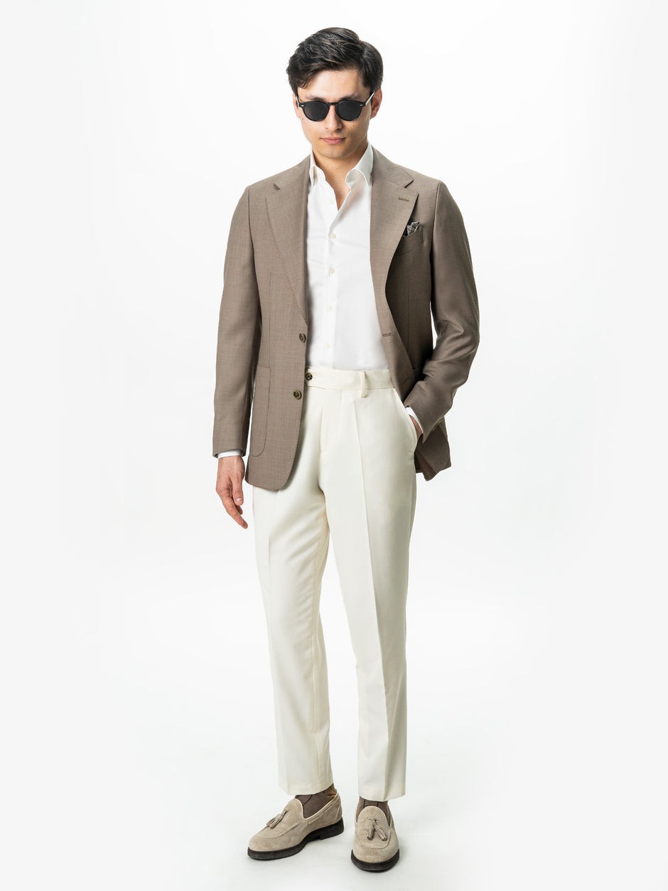 Sacou Barbati Bej 100% Lana Vitale Barberis BMan0076 (6)