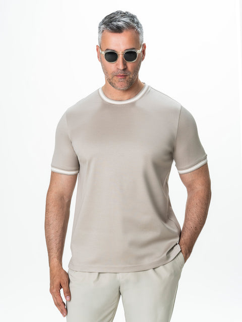 Tricou Barbati Bej 100% Bumbac Egiptean BMan280