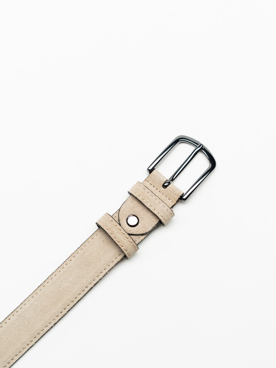 Curea Barbati Crem Din Piele Intoarsa 3cm BMan115 (2)