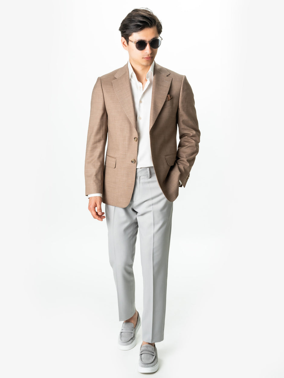 Pantaloni Gri Deschis Eleganti Barbati Stofa De Vara Lana Sarto BMan700 (9)