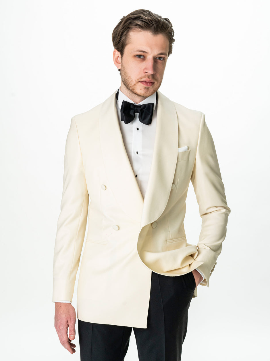 Tinuta Mire Ceremonie & Gala Crem Double Breasted 100% Lana Vitale Barberis Bman0018 (9)