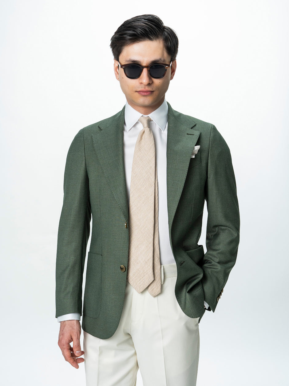 Sacou Barbati Verde Smart Casual Din Lana BMan0074 (5)