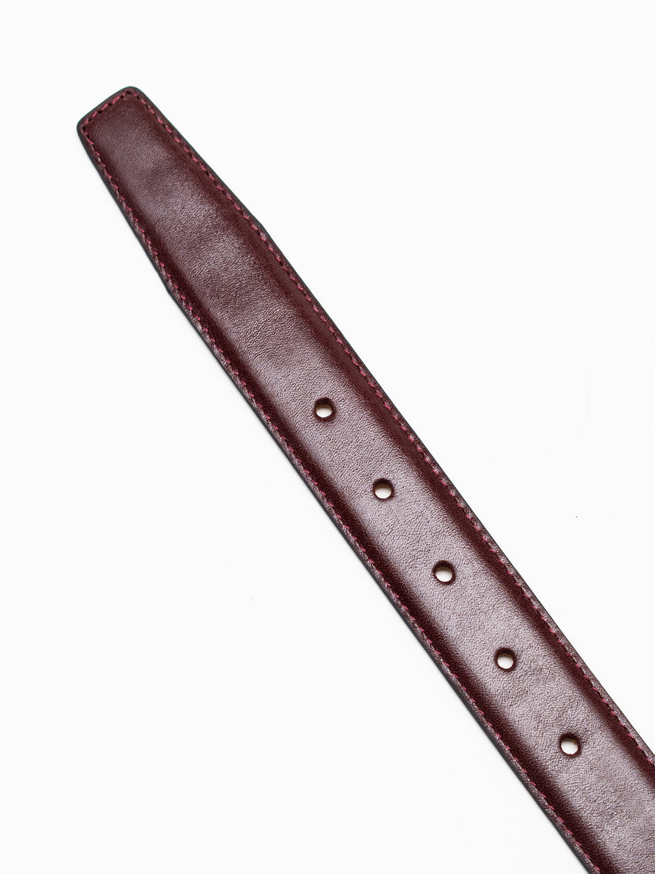 Curea Barbati Bordo Eleganta Din Piele Naturala De Vitel BMan116 (3)