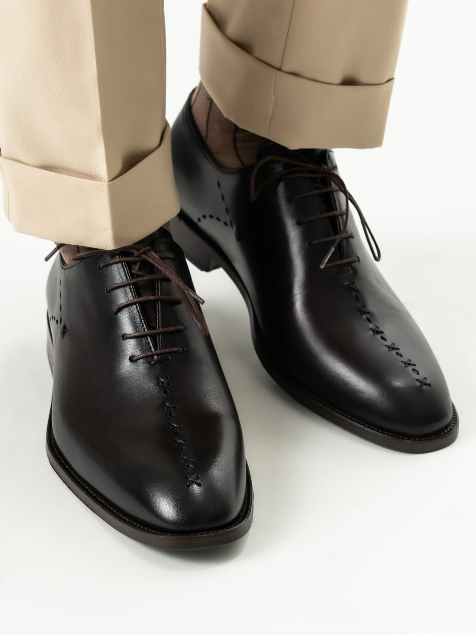 Pantofi Eleganti Barbati Oxford Maro Patina Piele Naturala Design Prato BMan0336 (1)