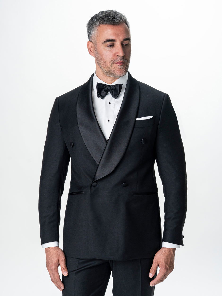 Costum Mire Smoking Negru din 100% Lana Vitale Barberis BMan344 (9)