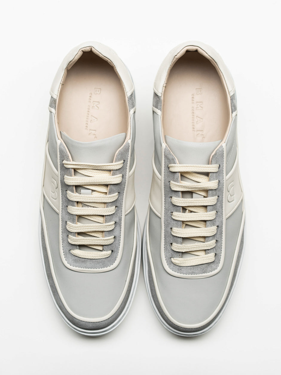 Pantofi Casual Barbati Gri Din Piele Naturala BMan0425 (4)