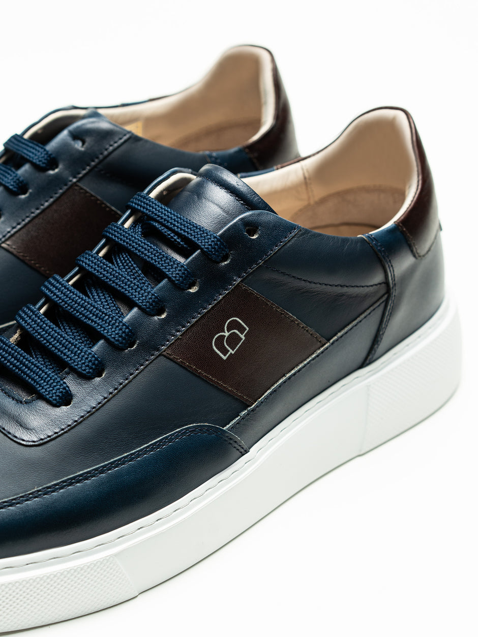 Pantofi Casual Bleumarin Sneakers Din 100% Piele Naturala BMan0422 (5)