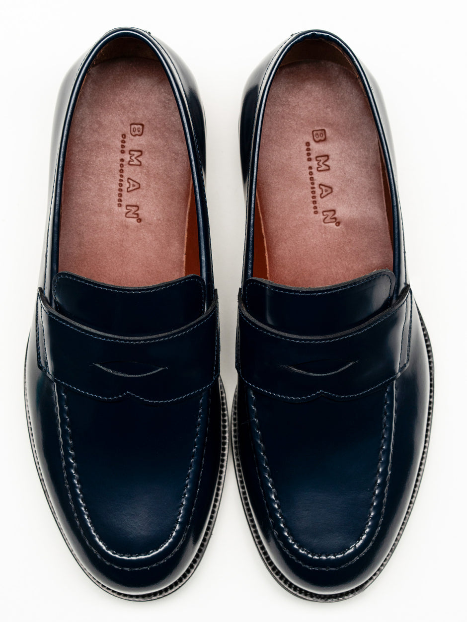 Mocasini Bleumarin Barbati Din Piele Naturala Formal Loafers Bman222 (6)