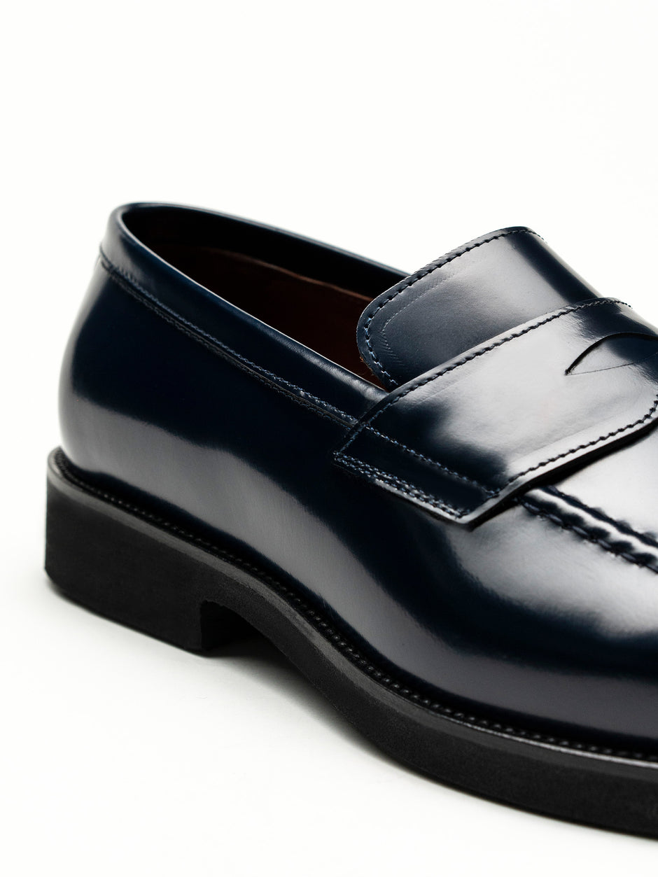 Mocasini Bleumarin Barbati Din Piele Naturala Formal Loafers Bman222 (3)