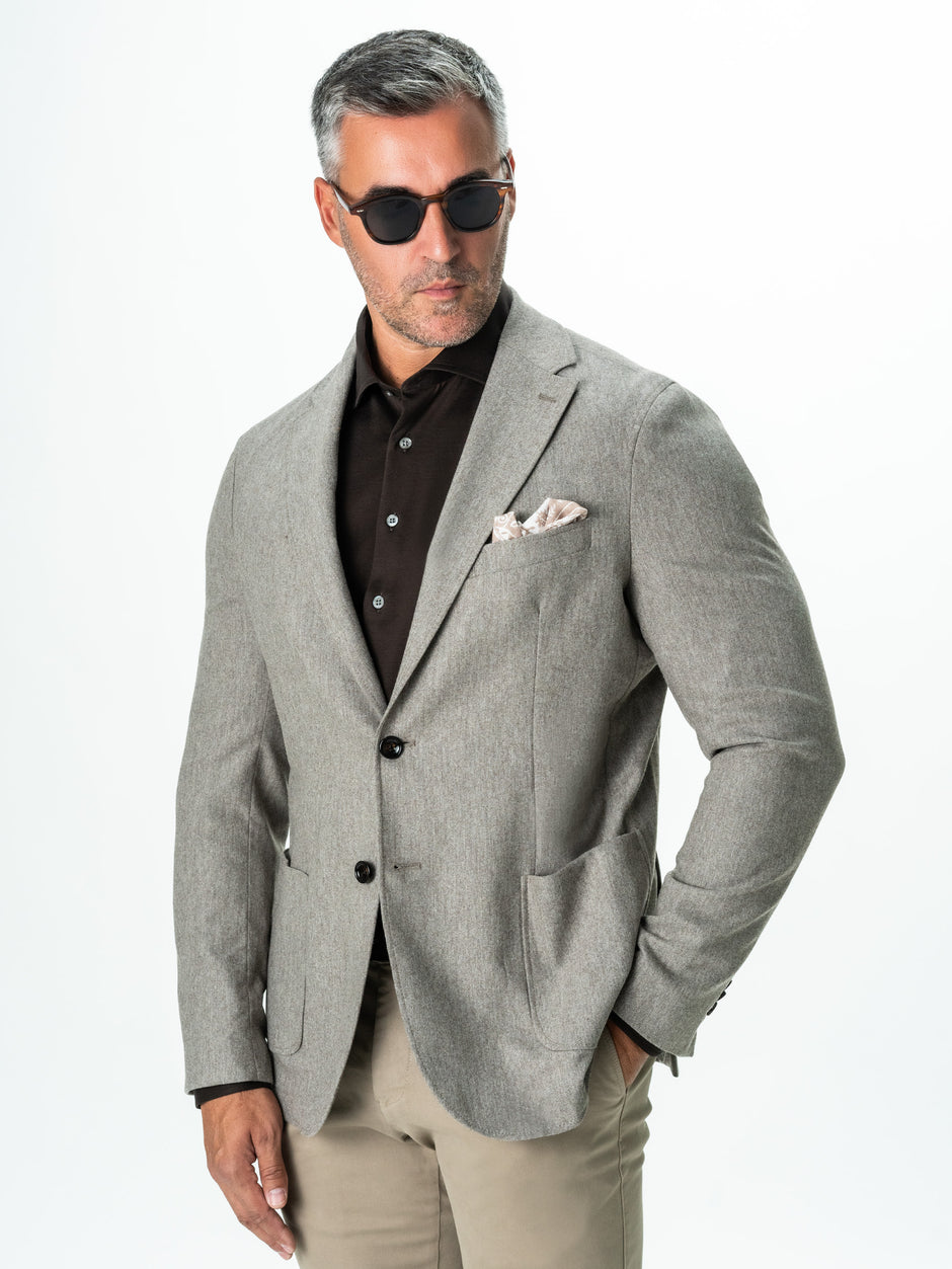 Sacou Grej Bărbați Cu Vesta Detasabila Lana Vitale Barberis BMan0011 (7)