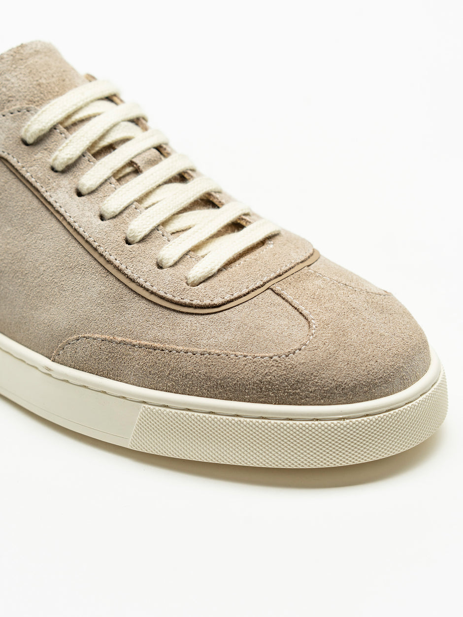 Pantofi Casual Barbati Court Style din Piele Întoarsă Crem BMan0429 (4)