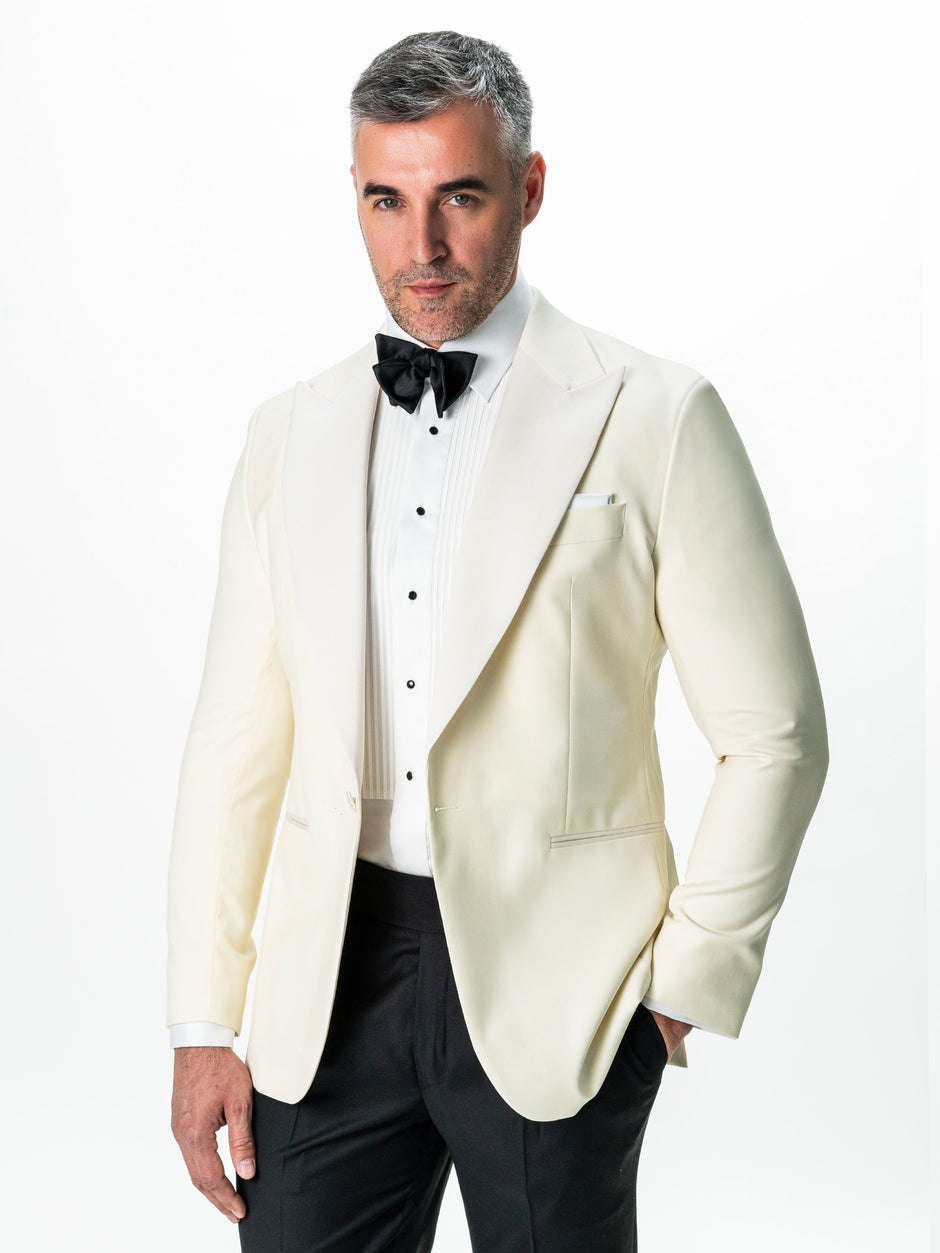 Tinuta Mire Ceremonie & Gala Smoking Crem Unt 100% Lana Vitale Barberis Bman009 (2)