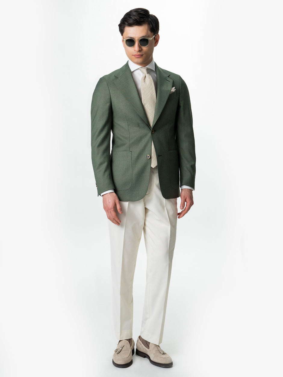 Sacou Barbati Verde Smart Casual Din Lana BMan0074 (6)