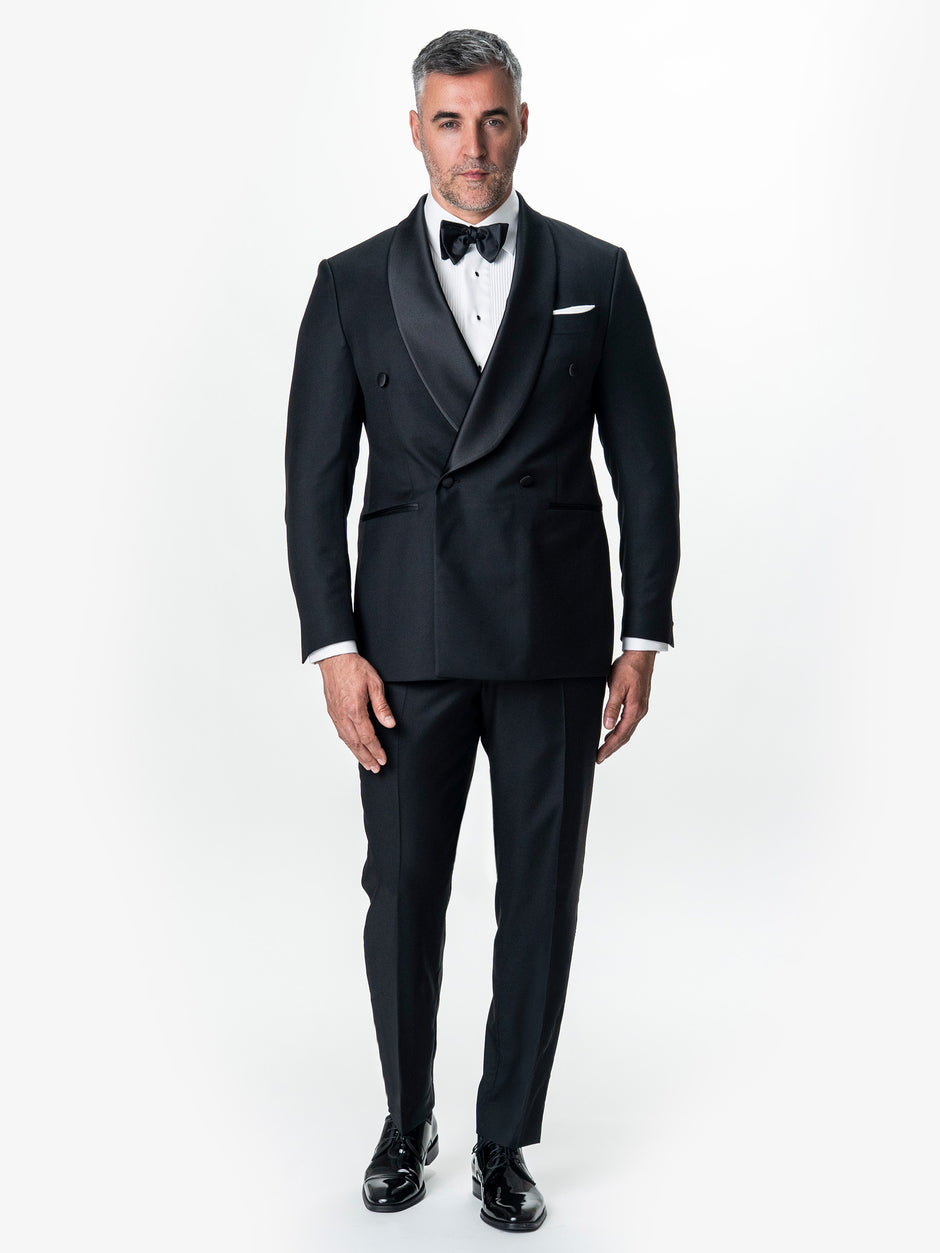 Costum Mire Smoking Negru din 100% Lana Vitale Barberis BMan344 (2)
