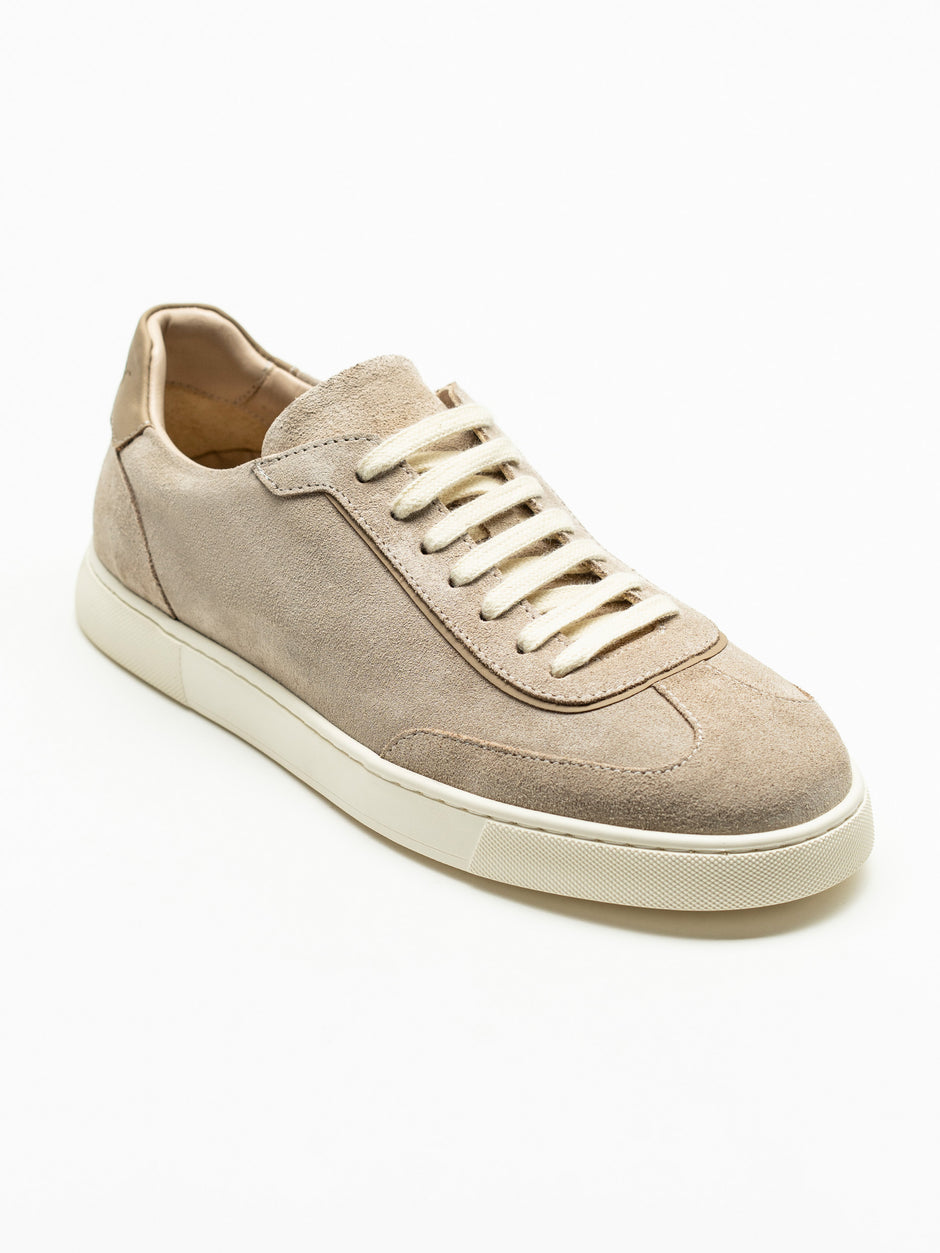 Pantofi Casual Barbati Court Style din Piele Întoarsă Crem BMan0429 (5)