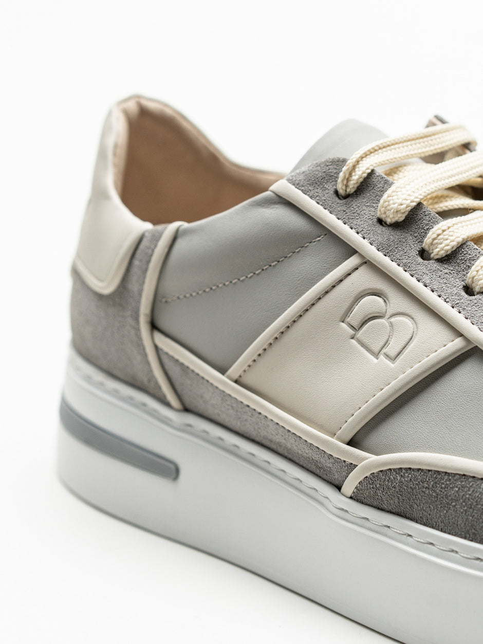 Pantofi Casual Barbati Gri Din Piele Naturala BMan0425 (3)