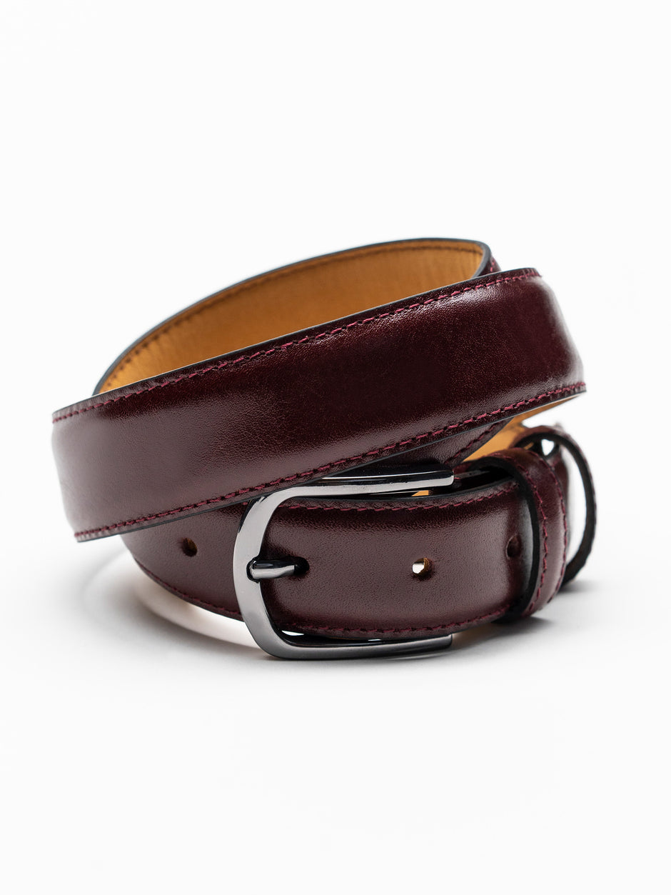 Curea Barbati Bordo Eleganta Din Piele Naturala De Vitel BMan116 (1)