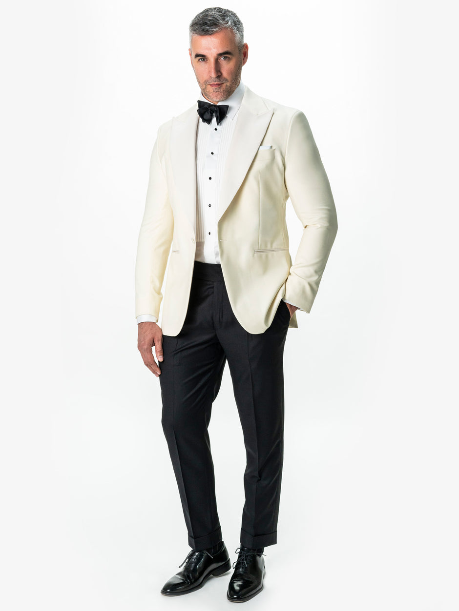 Tinuta Mire Ceremonie & Gala Smoking Crem Unt 100% Lana Vitale Barberis Bman009 (4)