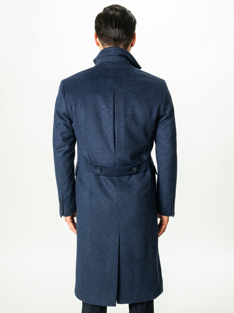 Palton Barbati Toamna-Iarna Classy Albastru Marine Design Londonez BMan0002 (5)
