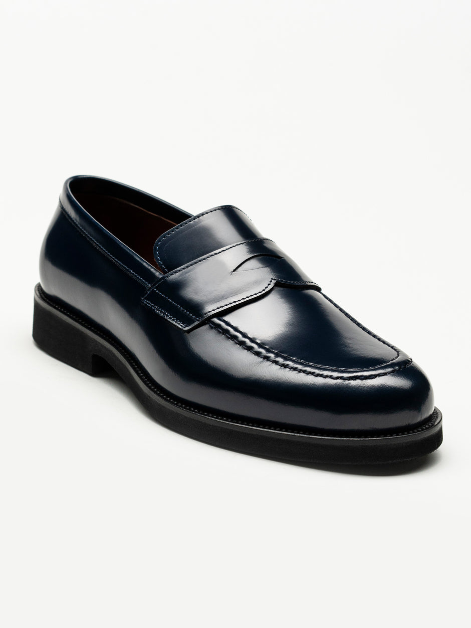 Mocasini Bleumarin Barbati Din Piele Naturala Formal Loafers Bman222 (2)