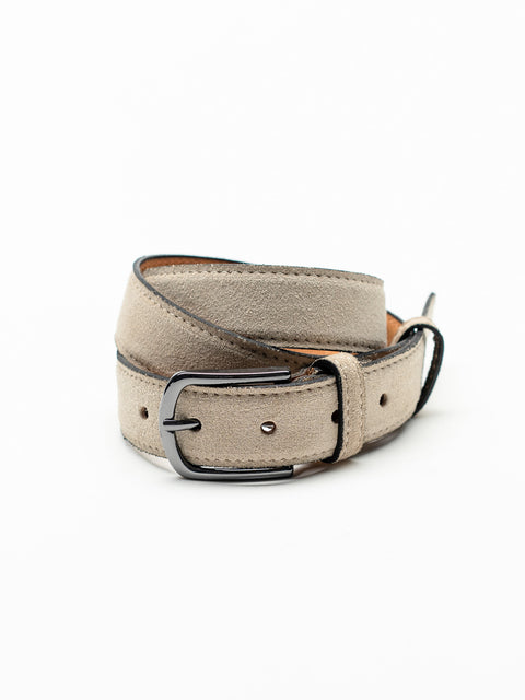 Curea Barbati Crem Din Piele Intoarsa 3cm BMan115