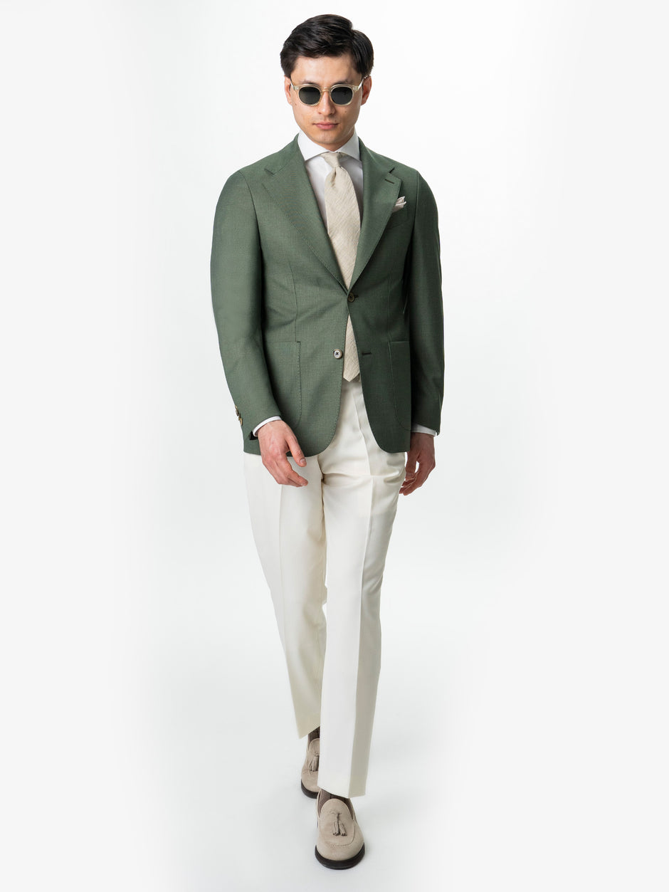 Sacou Barbati Verde Smart Casual Din Lana BMan0074 (4)